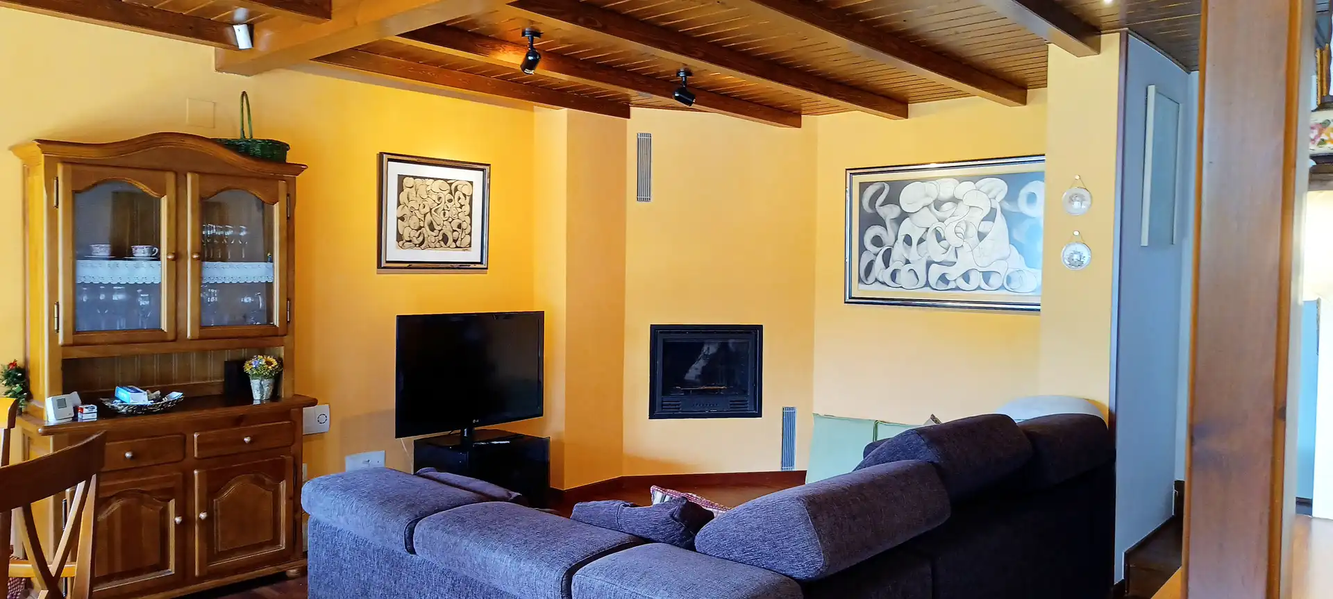 Living room of Detached homes for sale in Sort  with Heating, Parquet flooring and Terrace