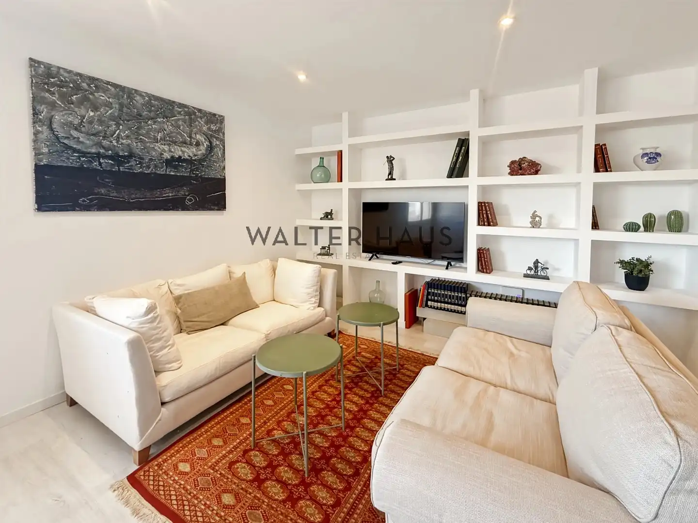 Sala de estar de Dúplex en venta en Barcelona con Aire acondicionado y Amueblado