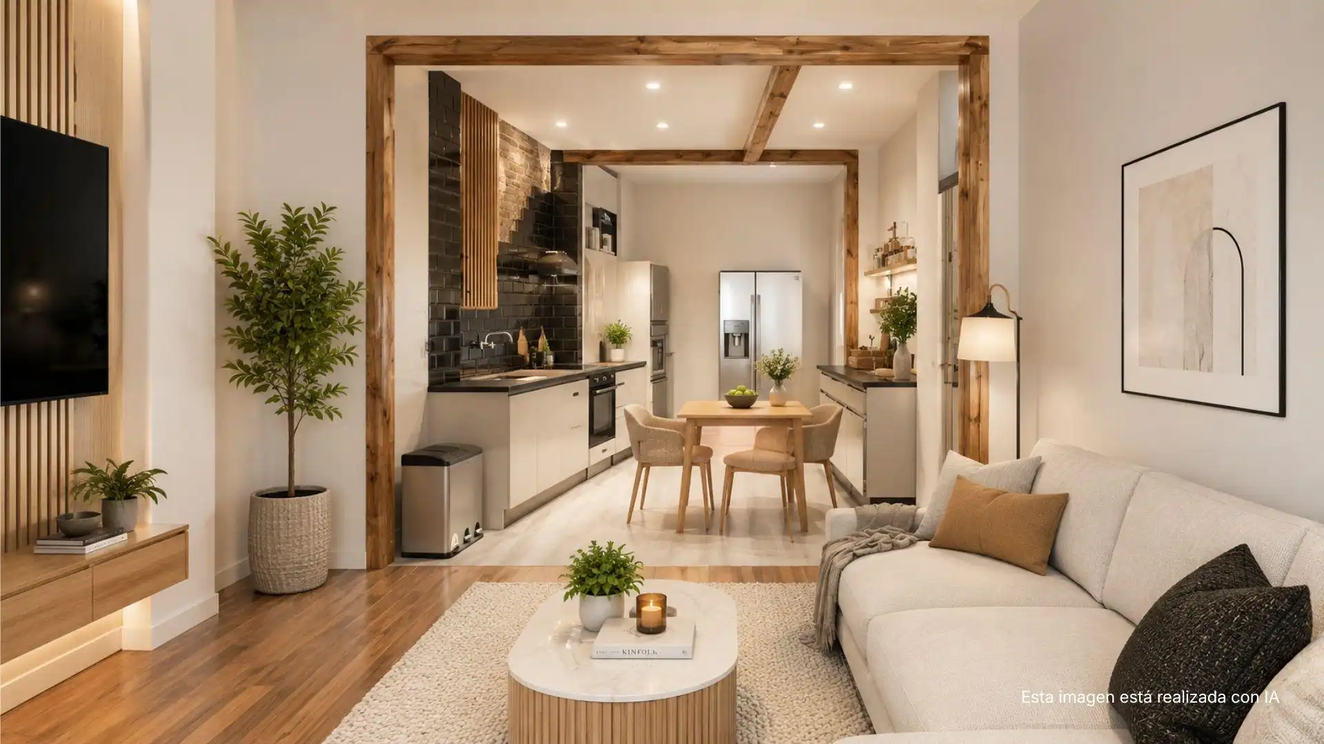 Sala de estar de Piso en venta en Badalona