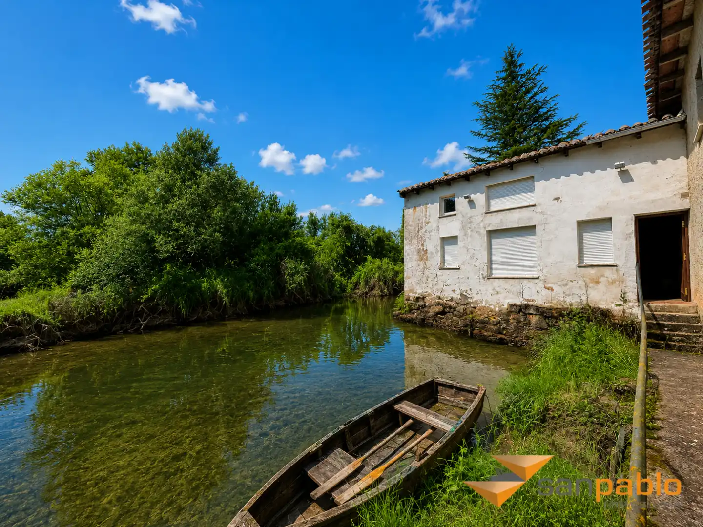 Vista exterior de Finca rústica en venda en Castrillo de Riopisuerga amb Jardí privat i Traster