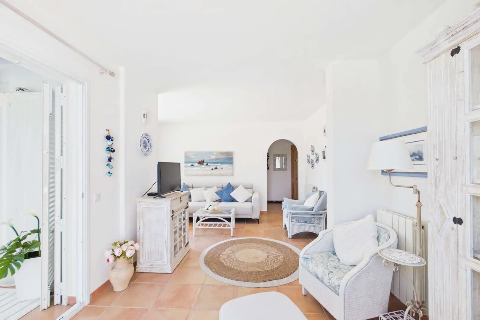 Sala de estar de Piso en venta en Son Servera con Aire acondicionado, Terraza y Amueblado