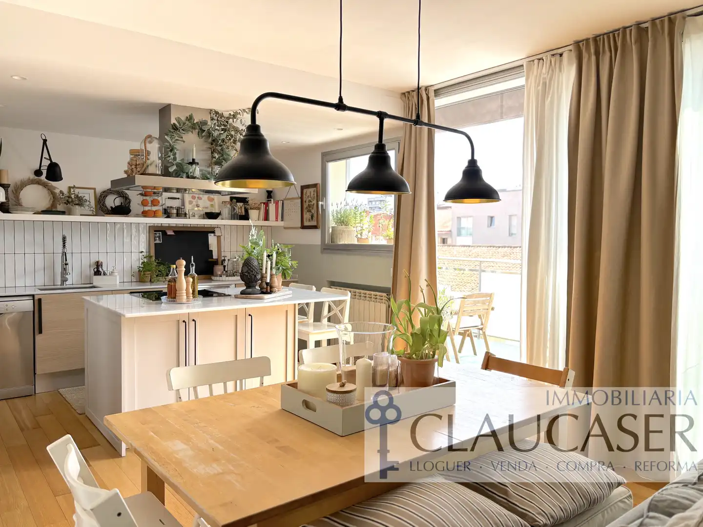 Esszimmer von Wohnung zum Verkauf in Sabadell mit Heizung, Privatgarten und Terrasse