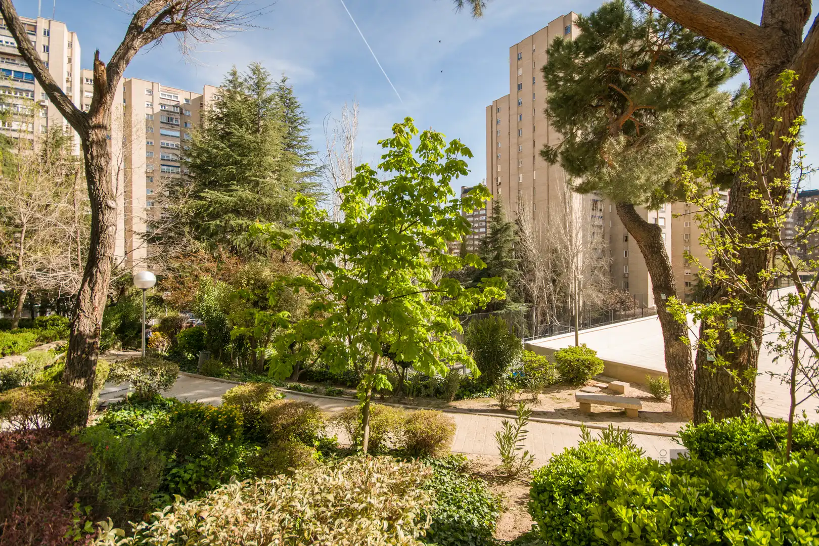 Garden of Flat for rent in Madrid  with Air Conditioner, Heating and Terrace