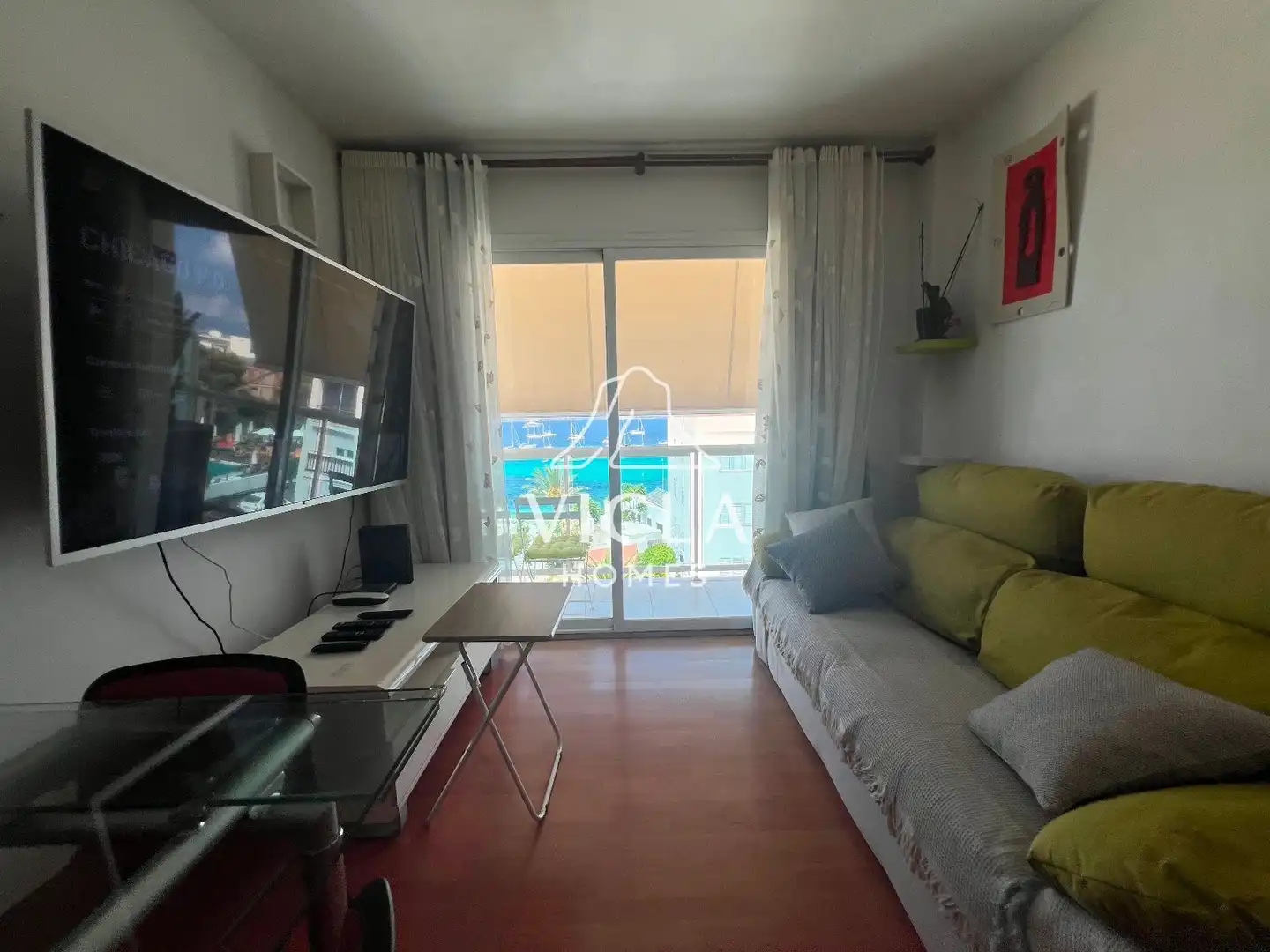 Sala de estar de Piso de alquiler en Sant Antoni de Portmany con Aire acondicionado, Calefacción y Parquet
