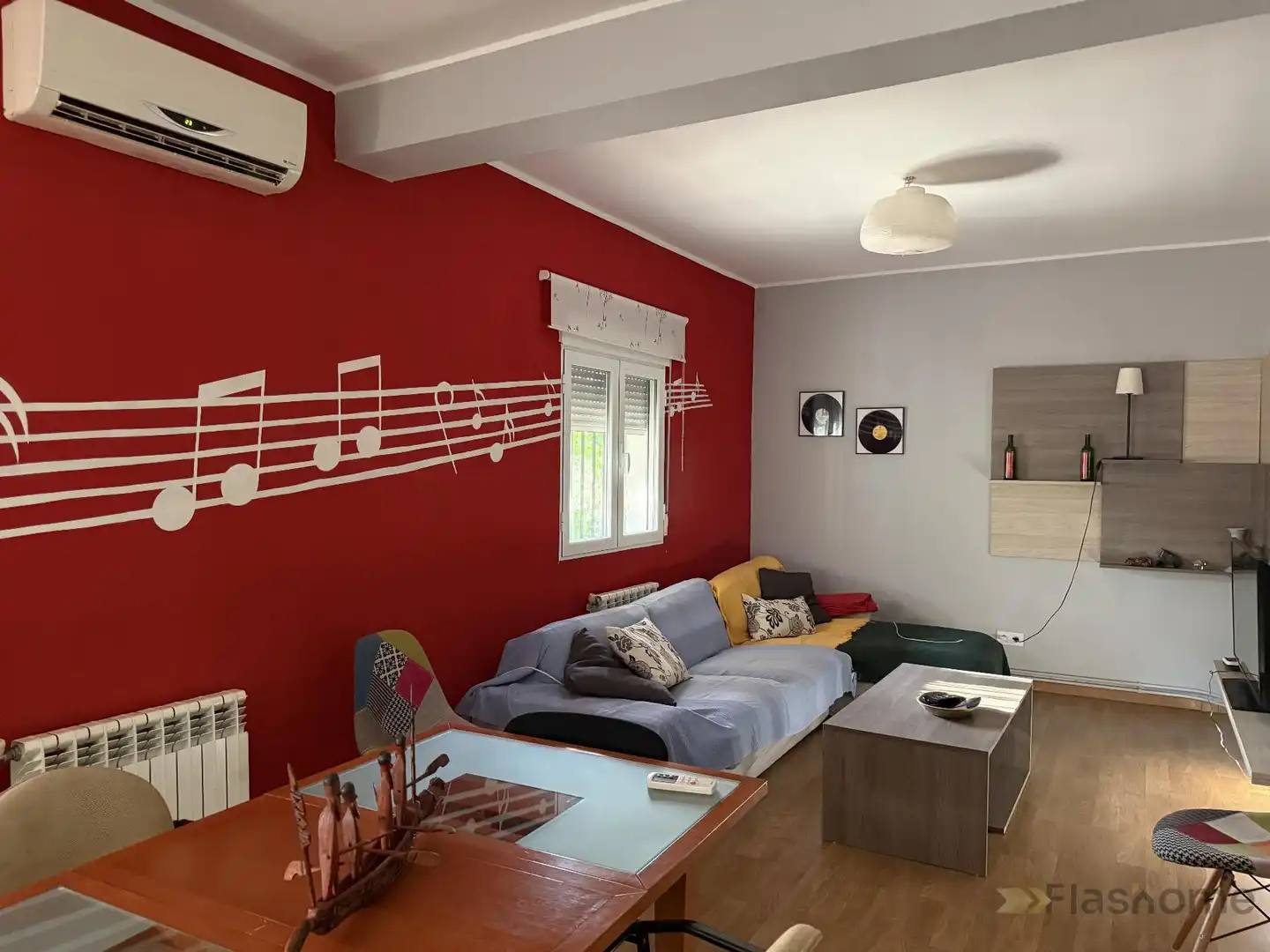 Sala de estar de Casa o chalet en venta en Santa Amalia con Aire acondicionado, Piscina y Amueblado