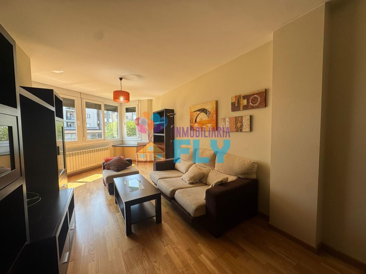 Sala d'estar de Apartament de lloguer en Ourense Capital  amb Calefacció, Terrassa i Moblat