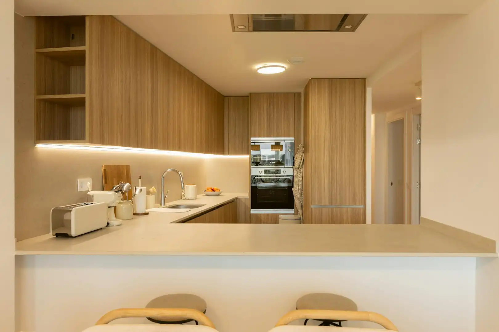 Kitchen of Flat for rent in Valencia  with Air Conditioner, Heating and Private garden