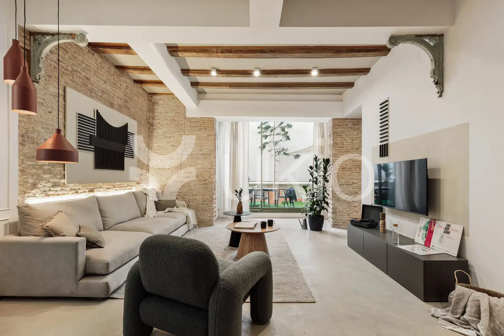 Living room of Apartments for rent in Barcelona  with Air Conditioner, Heating and Terrace