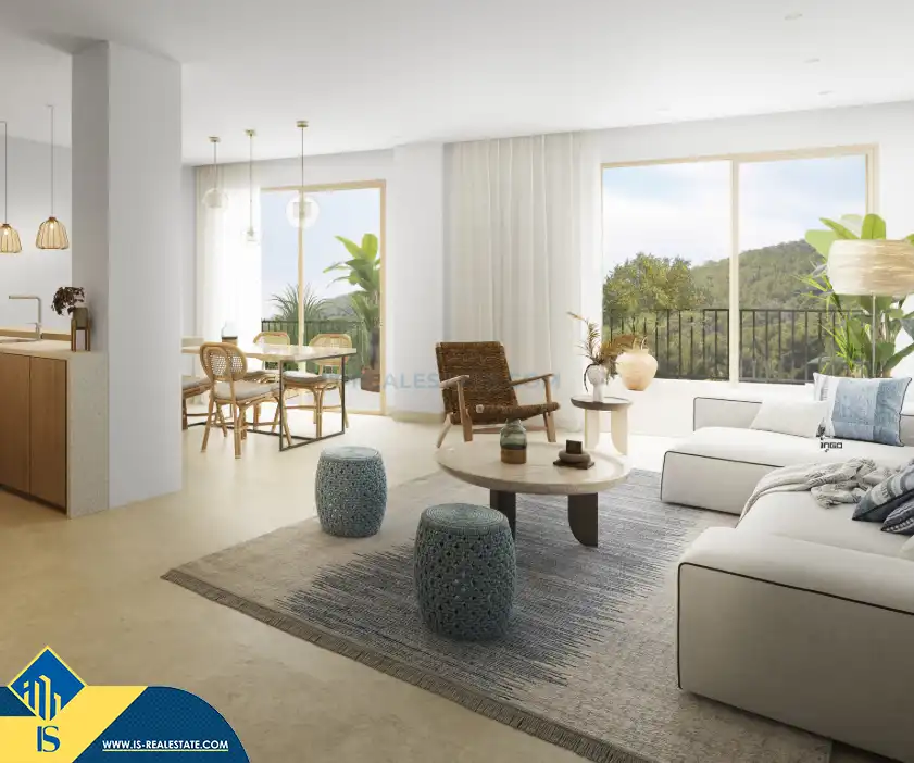 Living room of Apartments for sale in Santa Eulària des Riu  with Terrace, Furnished and Balcony