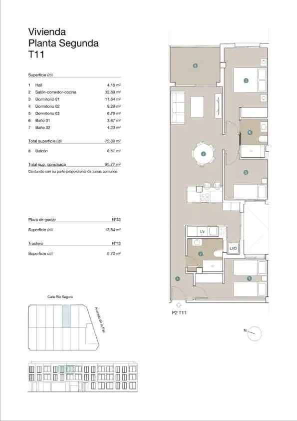 Piso en venta en Jacarilla con Terraza, Piscina y Piscina comunitaria