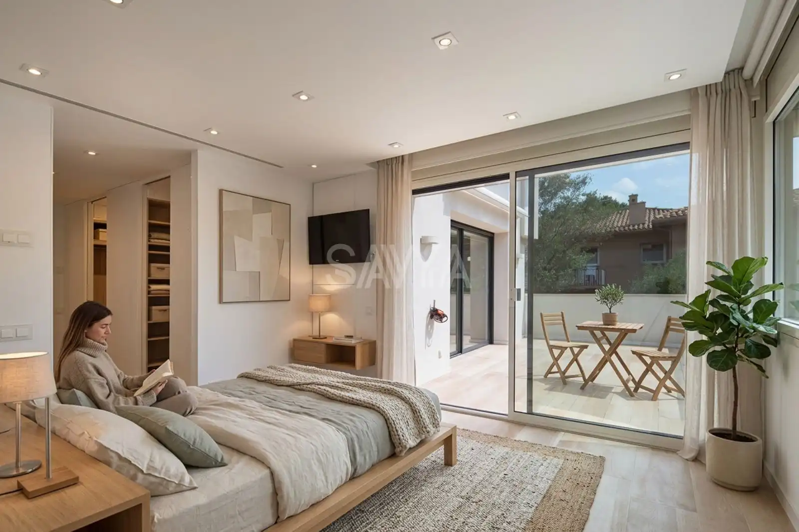 Habitación de Casa o chalet en venta en Barcelona con Aire acondicionado, Calefacción y Jardín privado
