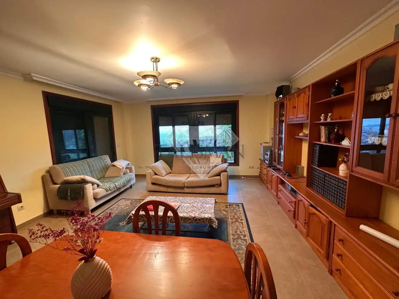 Living room of Houses for sale in Marín  with Heating, Private garden and Parquet flooring