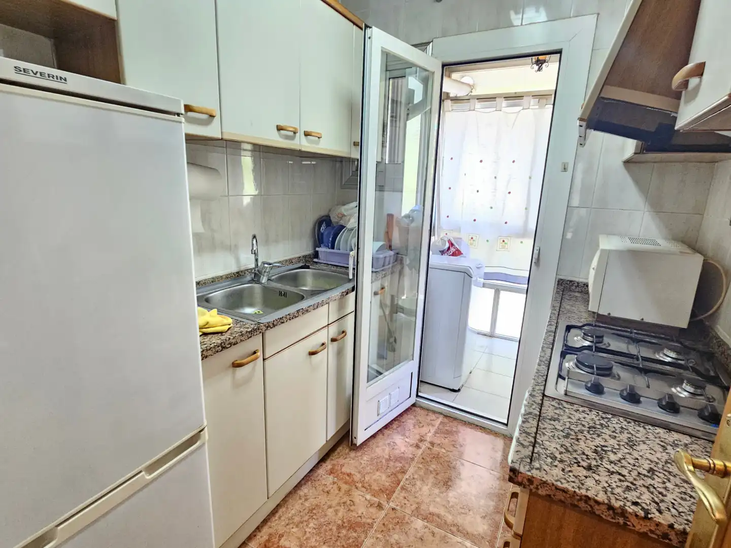 Kitchen of Flat for sale in Sabadell  with Heating, Oven and Balcony