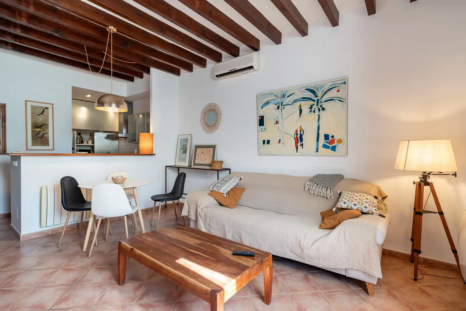 Wohnzimmer von Dachboden zum Verkauf in  Palma de Mallorca mit Klimaanlage, Möbliert und Balkon