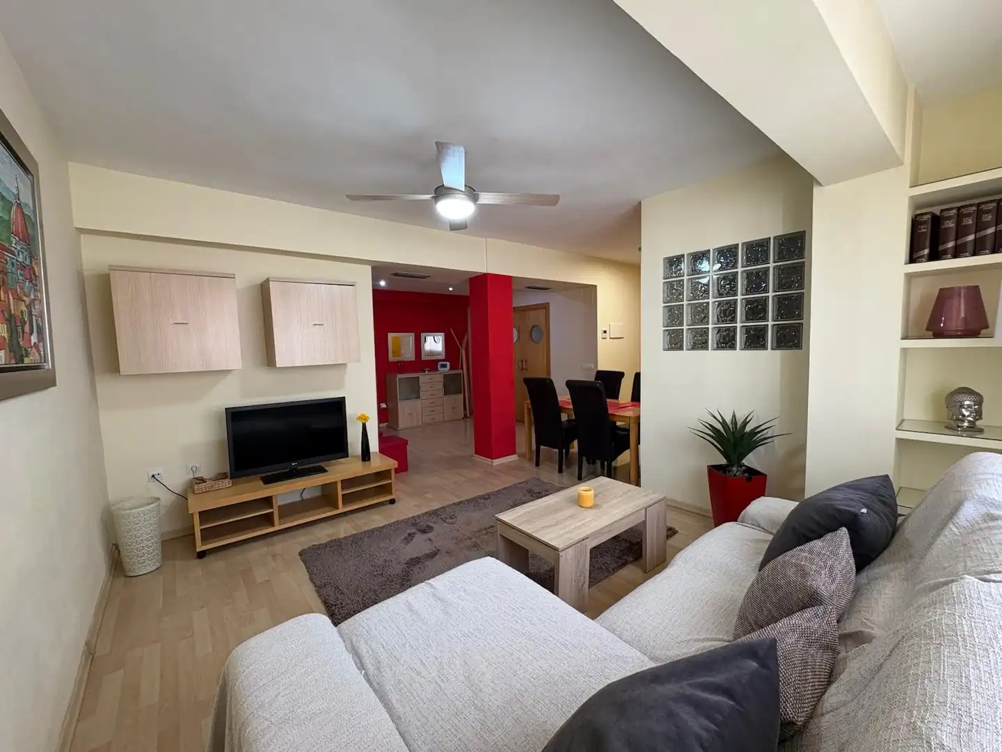 Wohnzimmer von Wohnung zum Verkauf in Castellón de la Plana / Castelló de la Plana mit Klimaanlage, Heizung und Möbliert