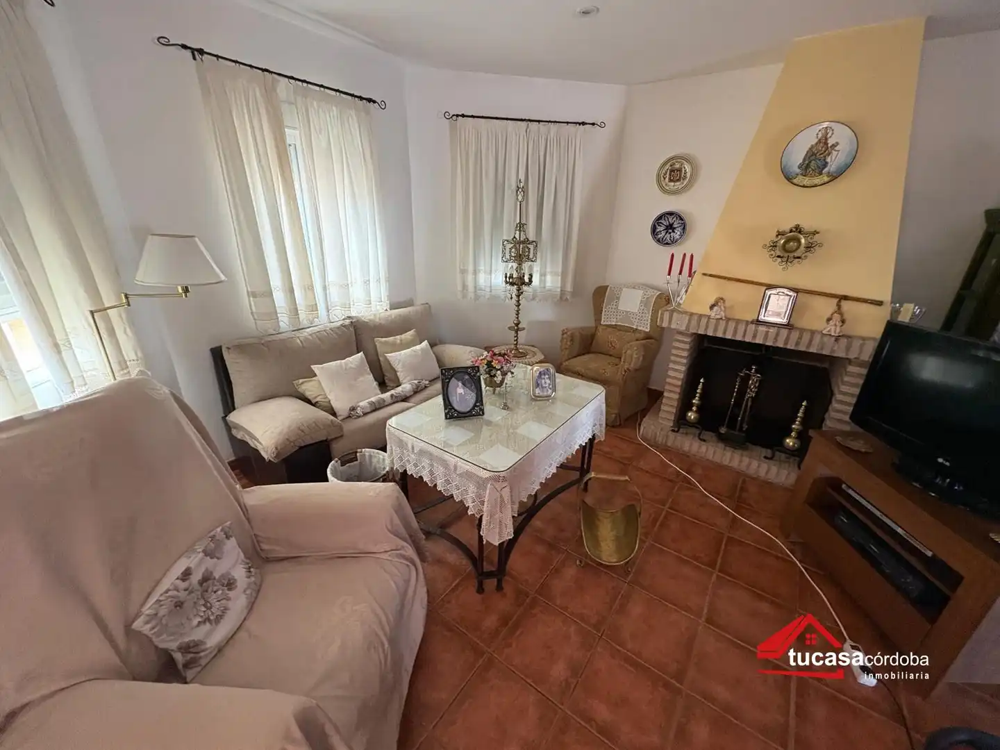 Sala de estar de Finca rústica en venta en Córdoba con Aire acondicionado, Terraza y Trastero