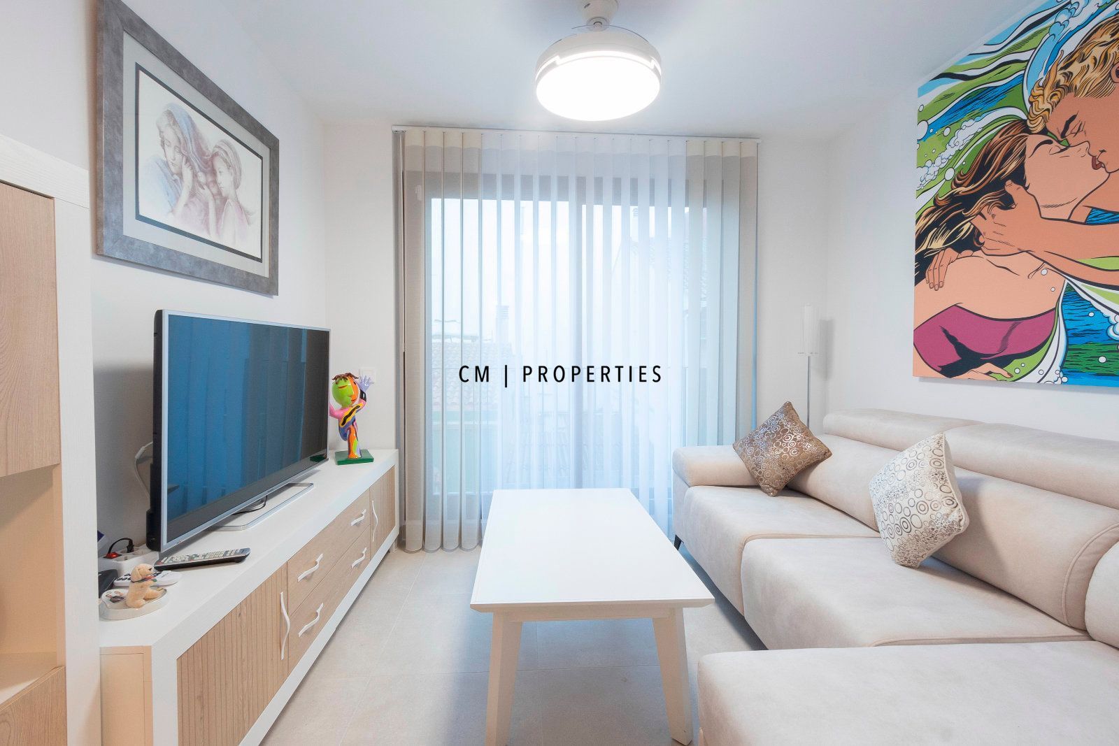 Living room of Flat to rent in  Valencia Capital  with Air Conditioner, Heating and Furnished