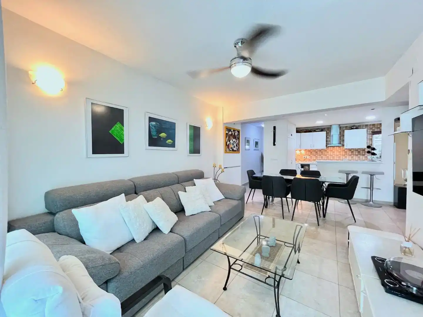 Sala de estar de Piso en venta en Jávea / Xàbia con Aire acondicionado y Balcón