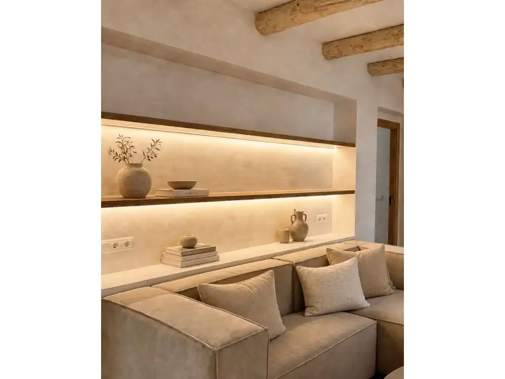Sala de estar de Ático de alquiler en Sant Antoni de Portmany
