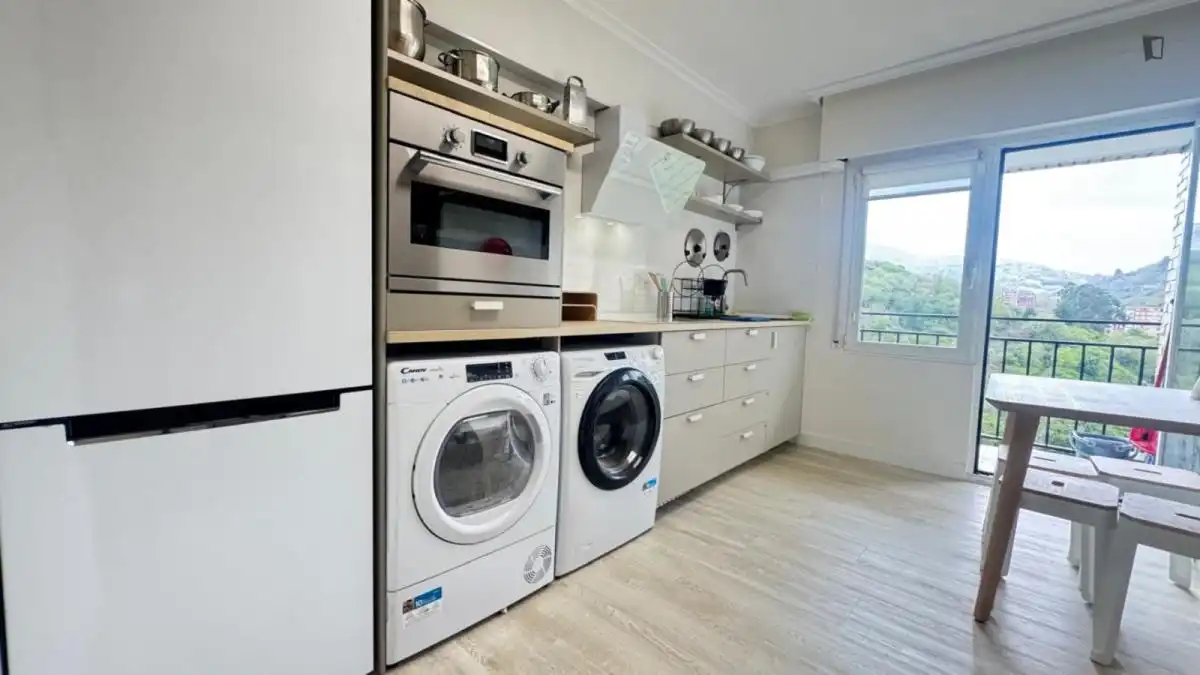 Cocina de Apartamento para compartir en Bilbao  con Amueblado, Horno y Lavadora