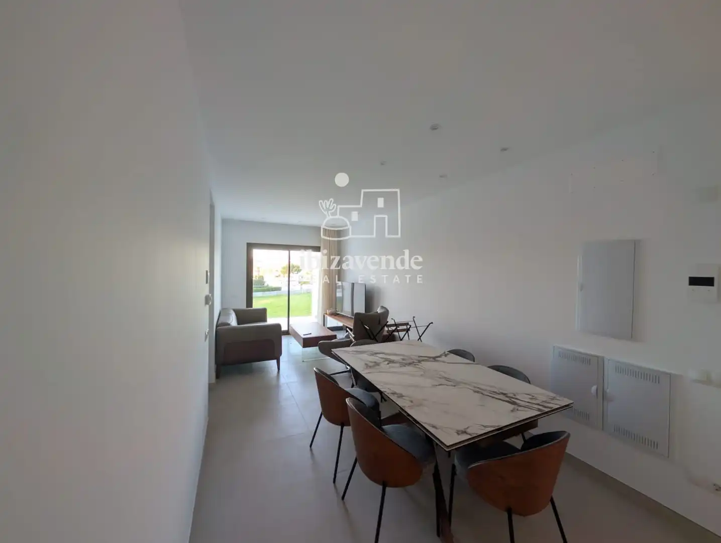 Sala de estar de Piso en venta en Sant Antoni de Portmany con Aire acondicionado, Terraza y Amueblado