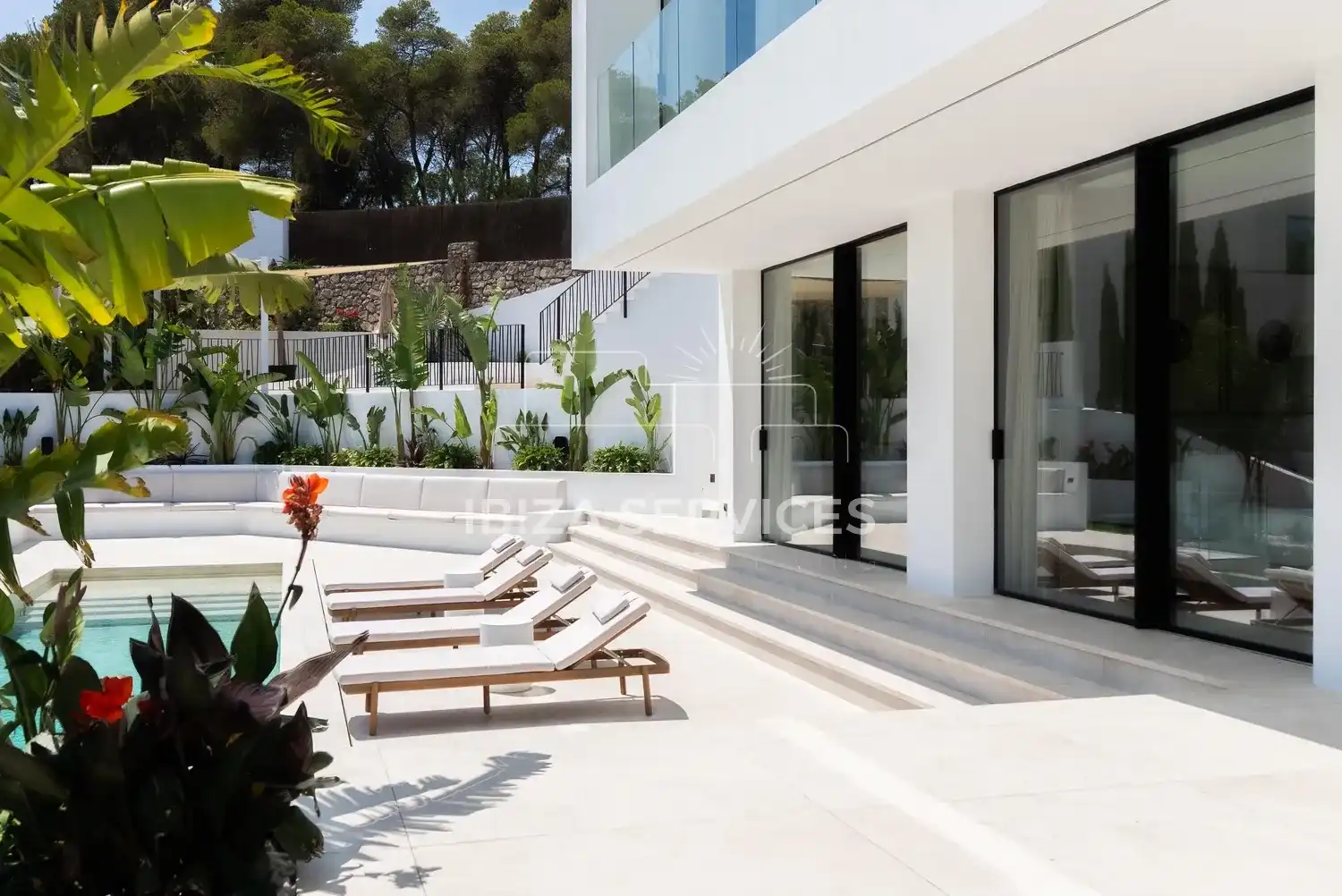 Terraza de Casa o chalet en venta en Santa Eulària des Riu con Aire acondicionado, Jardín privado y Piscina