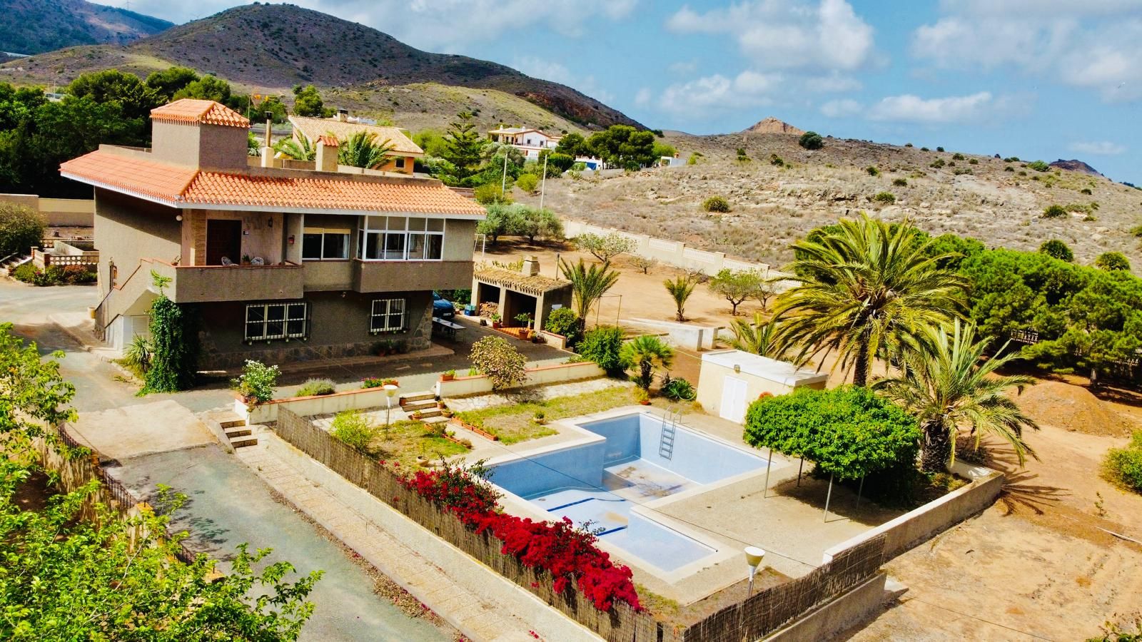 Vista exterior de Finca rústica en venda en Cartagena amb Jardí privat, Terrassa i Piscina