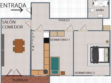 Appartement avec ascenseur à louer à sureres 1