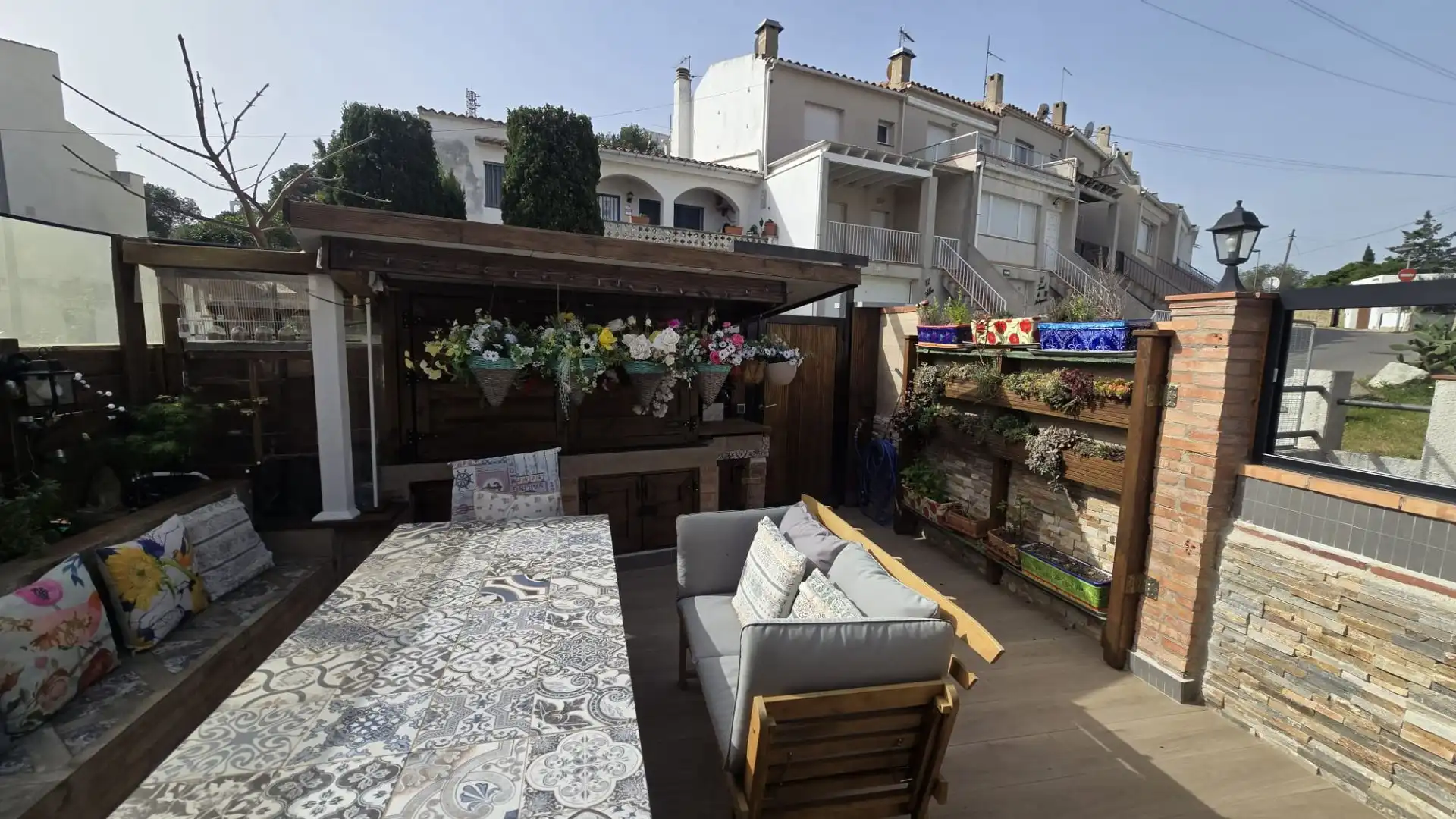 Terrassa de Casa adosada en venda en Roses amb Aire condicionat, Jardí privat i Terrassa