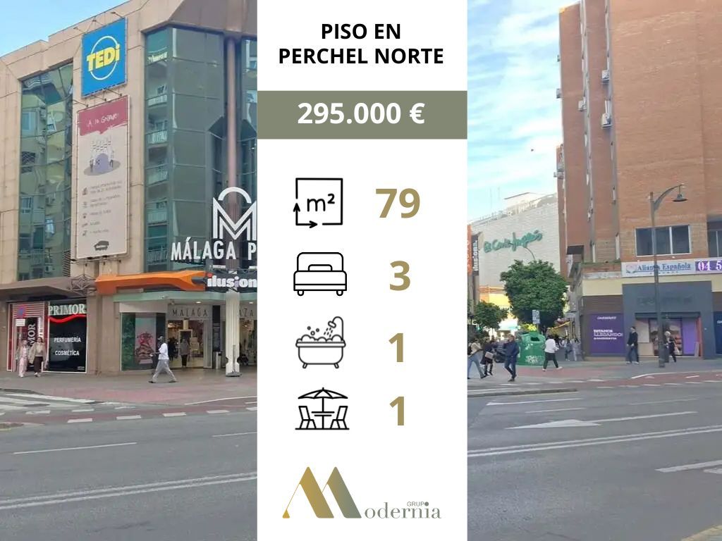 Vista exterior de Pis en venda en Málaga Capital amb Terrassa