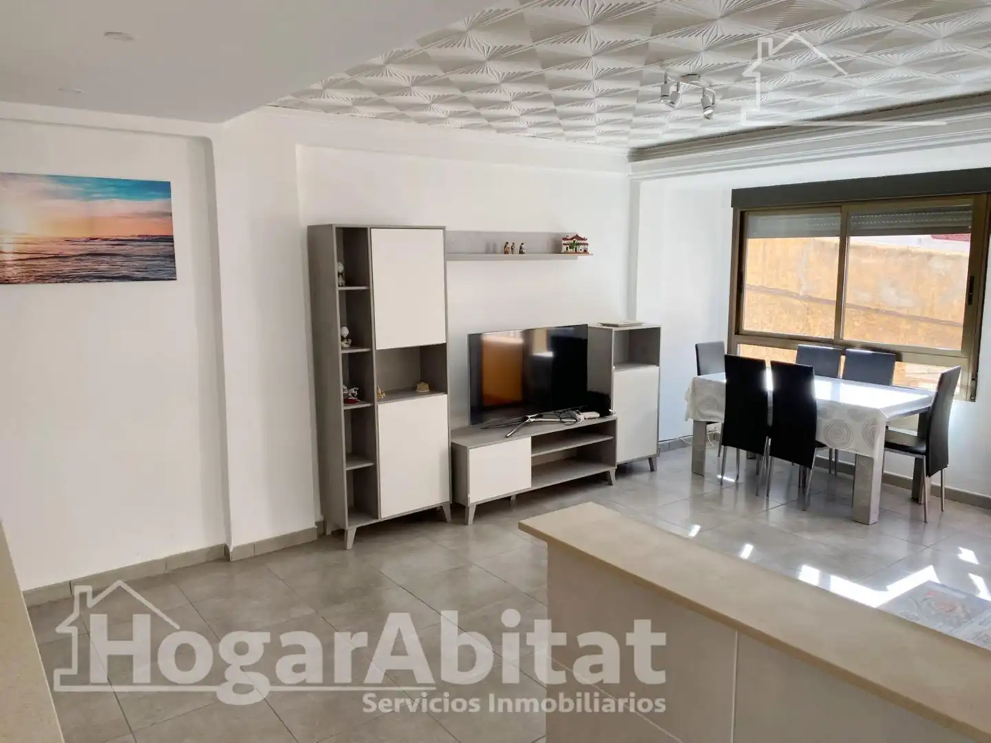 Sala de estar de Piso en venta en Castellón de la Plana / Castelló de la Plana con Aire acondicionado, Calefacción y Balcón
