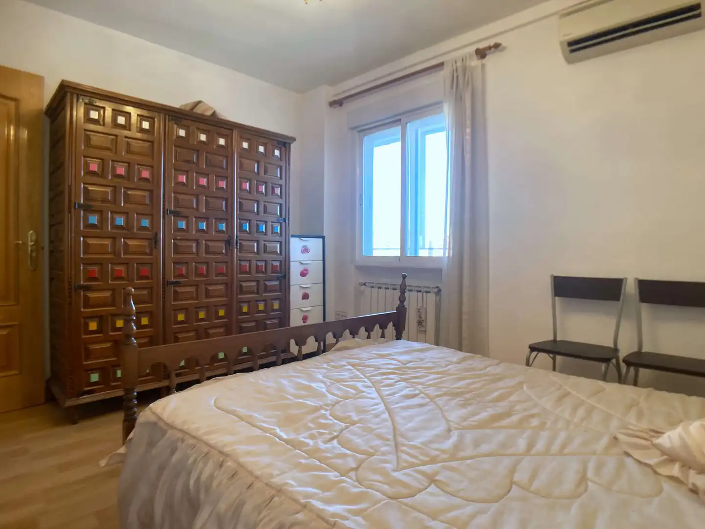 Bedroom of Flat for rent in Móstoles  with Air Conditioner, Heating and Parquet flooring