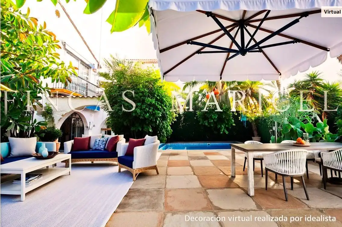 Terrassa de Casa o xalet en venda en Sitges amb Aire condicionat, Calefacció i Jardí privat