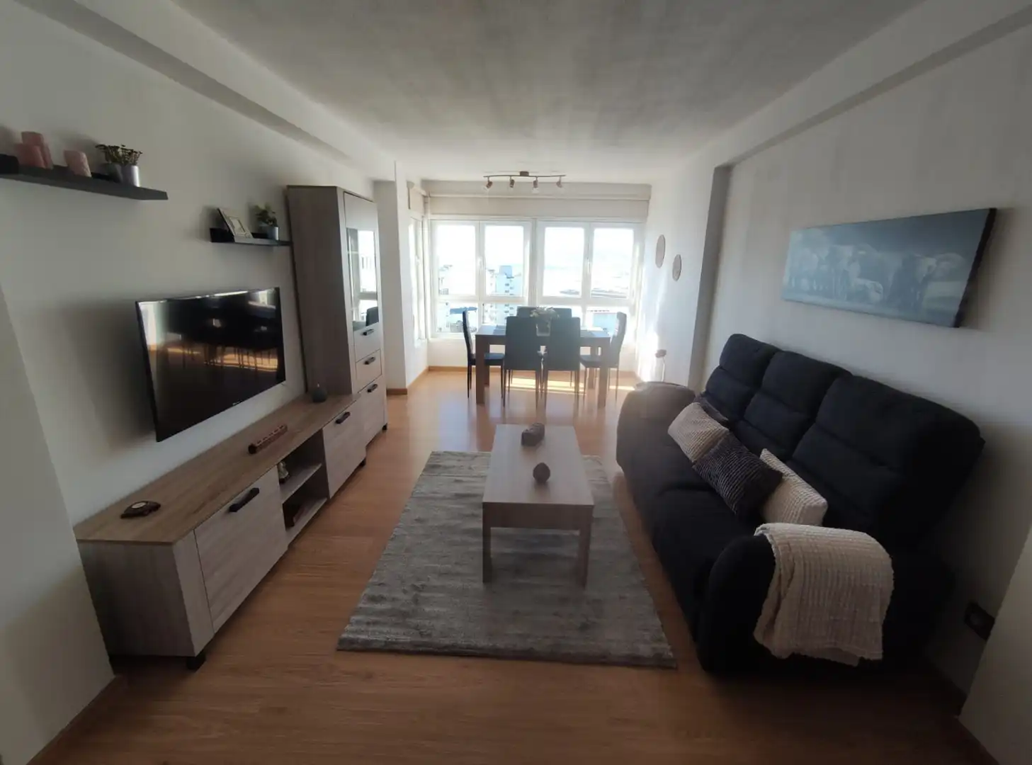 Wohnzimmer von Wohnung zum Verkauf in Ferrol mit Heizung, Parkett und Möbliert