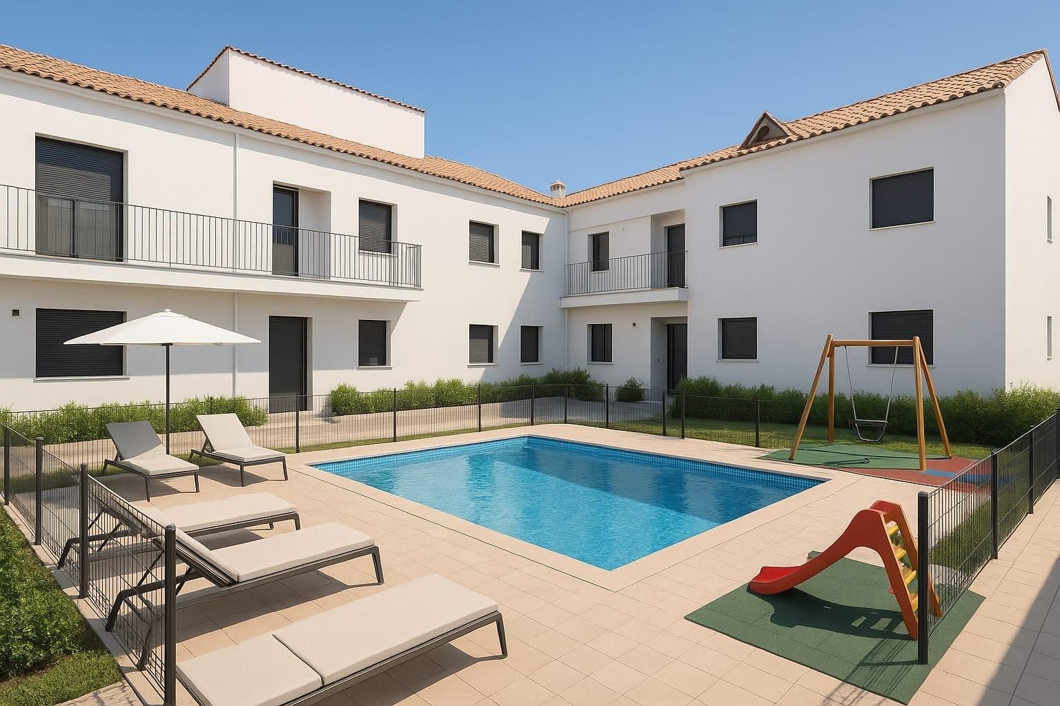 Swimming pool of Flat for sale in Jerez de los Caballeros  with Heating, Private garden and Community pool
