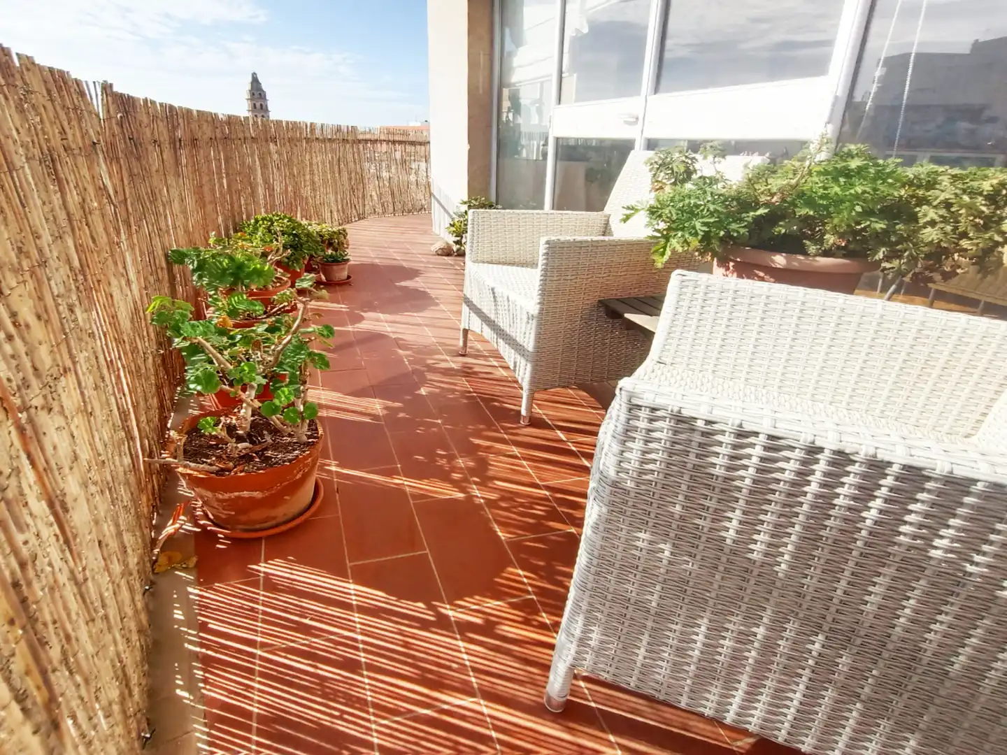 Terrasse von Wohnung zum Verkauf in  Palma de Mallorca mit Klimaanlage, Parkett und Abstellraum
