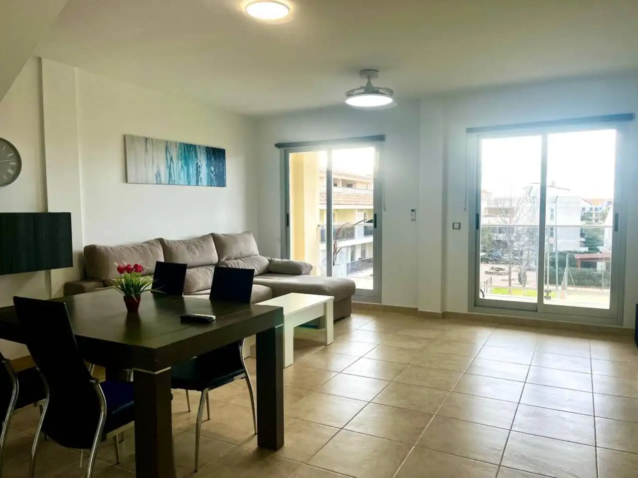 Wohnzimmer von Dachboden zum Verkauf in San Jorge / Sant Jordi mit Klimaanlage, Heizung und Terrasse