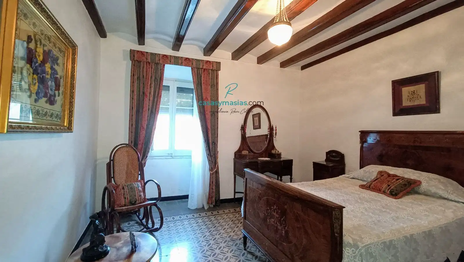 Habitación de Finca rústica de alquiler en Font-rubí con Aire acondicionado, Calefacción y Jardín privado
