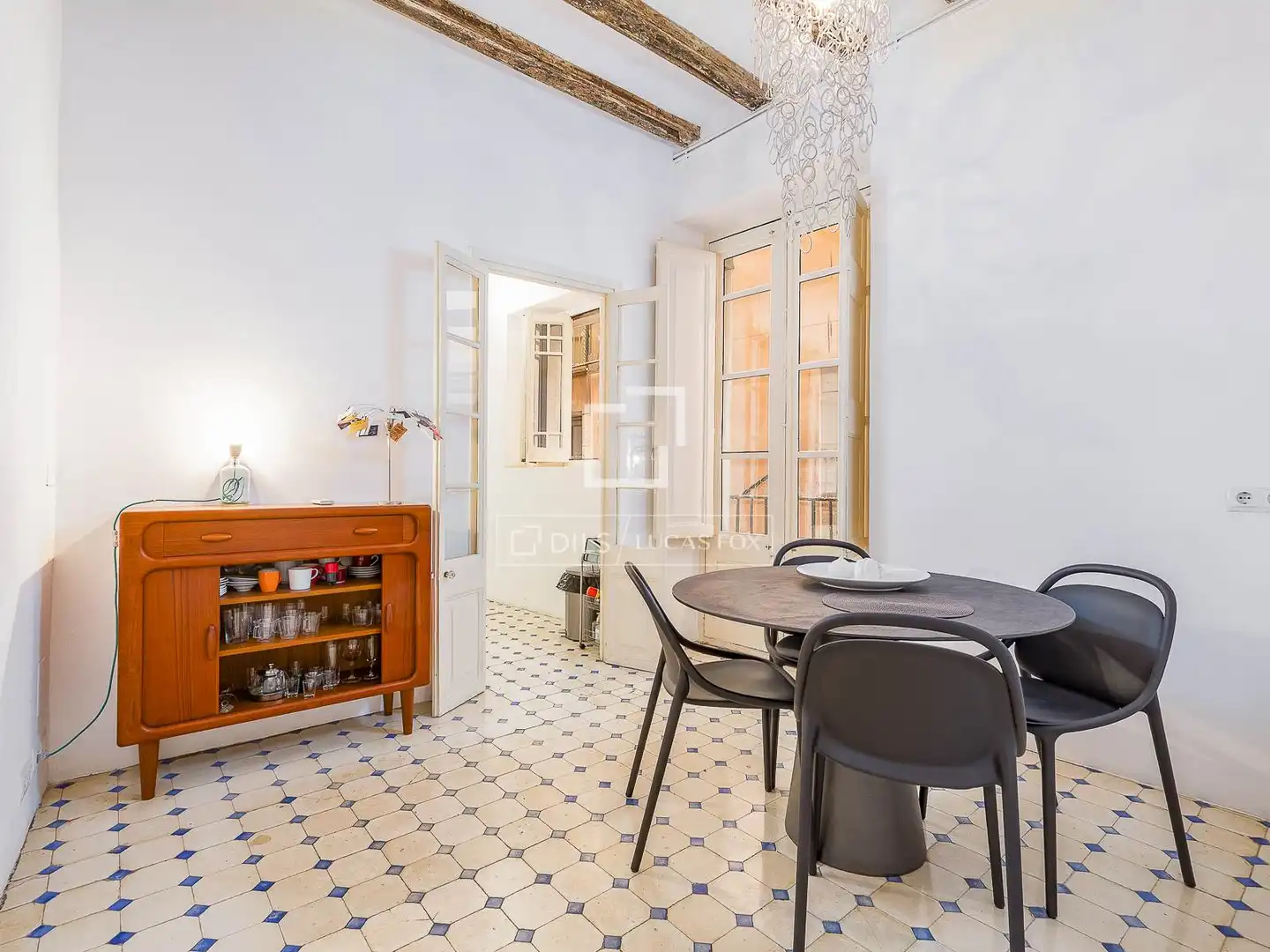 Dining room of Flat for sale in Barcelona  with Air Conditioner, Terrace and Balcony
