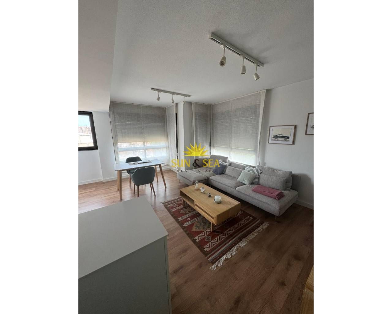 Sala d'estar de Apartament de lloguer en Cartagena amb Aire condicionat, Calefacció i Moblat