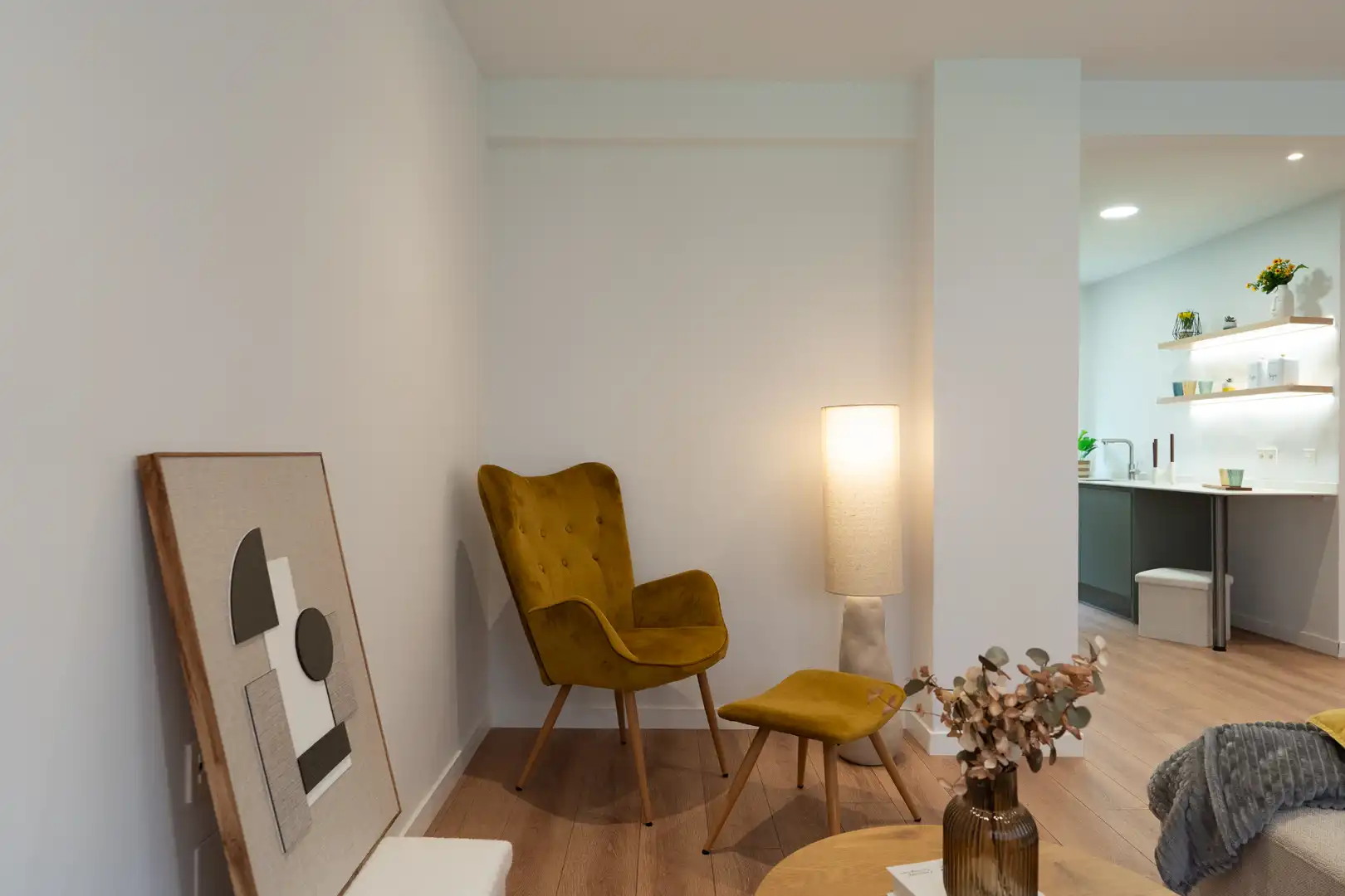 Sala d'estar de Pis en venda en Gijón  amb Calefacció, Parquet i Terrassa