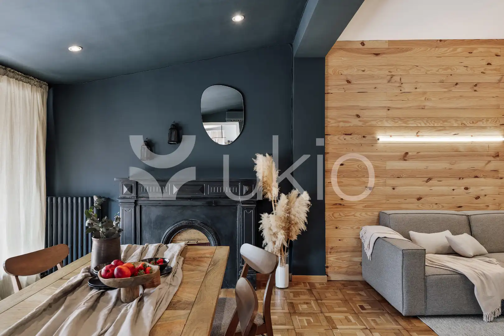 Sala de estar de Apartamento de alquiler en Barcelona con Aire acondicionado, Calefacción y Terraza