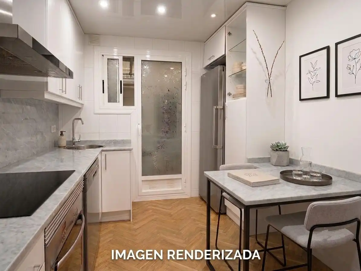 Kitchen of Ground floor for sale in Esplugues de Llobregat  with Air Conditioner, Heating and Balcony