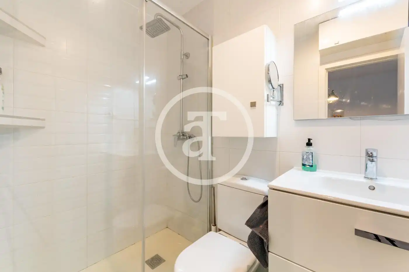 Bathroom of Flat for rent in Madrid  with Air Conditioner, Heating and Furnished