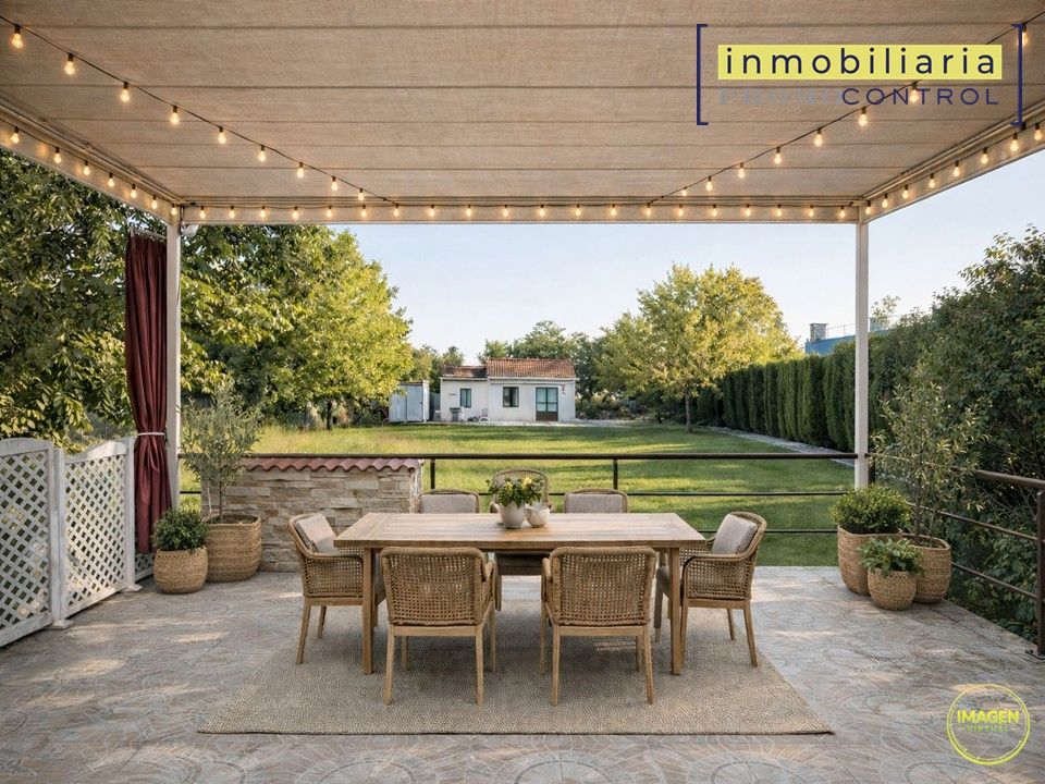 Terraza de Casa o chalet en venta en San Mateo de Gállego con Aire acondicionado, Calefacción y Jardín privado