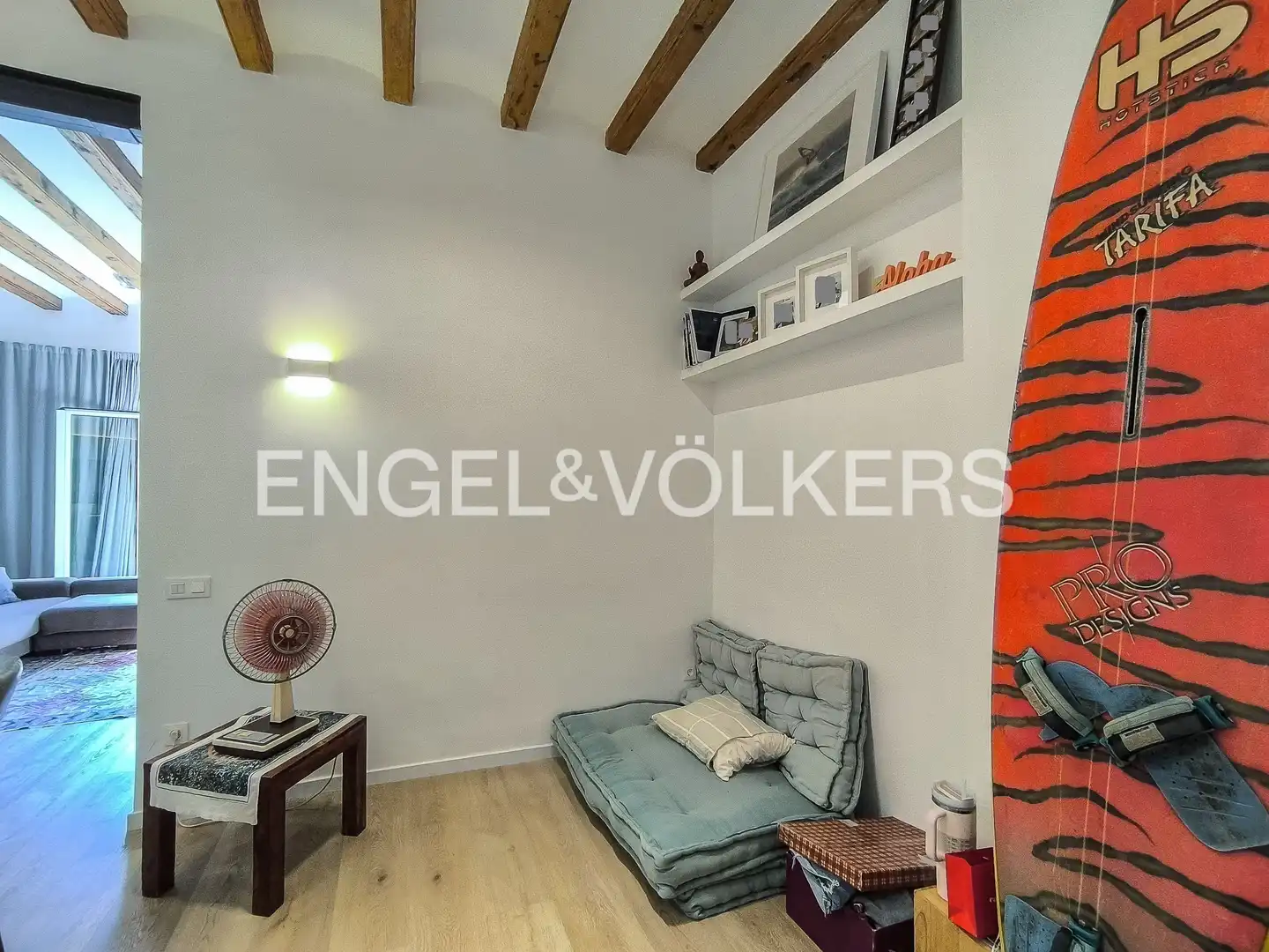 Sala de estar de Piso de alquiler en Barcelona con Aire acondicionado, Calefacción y Parquet