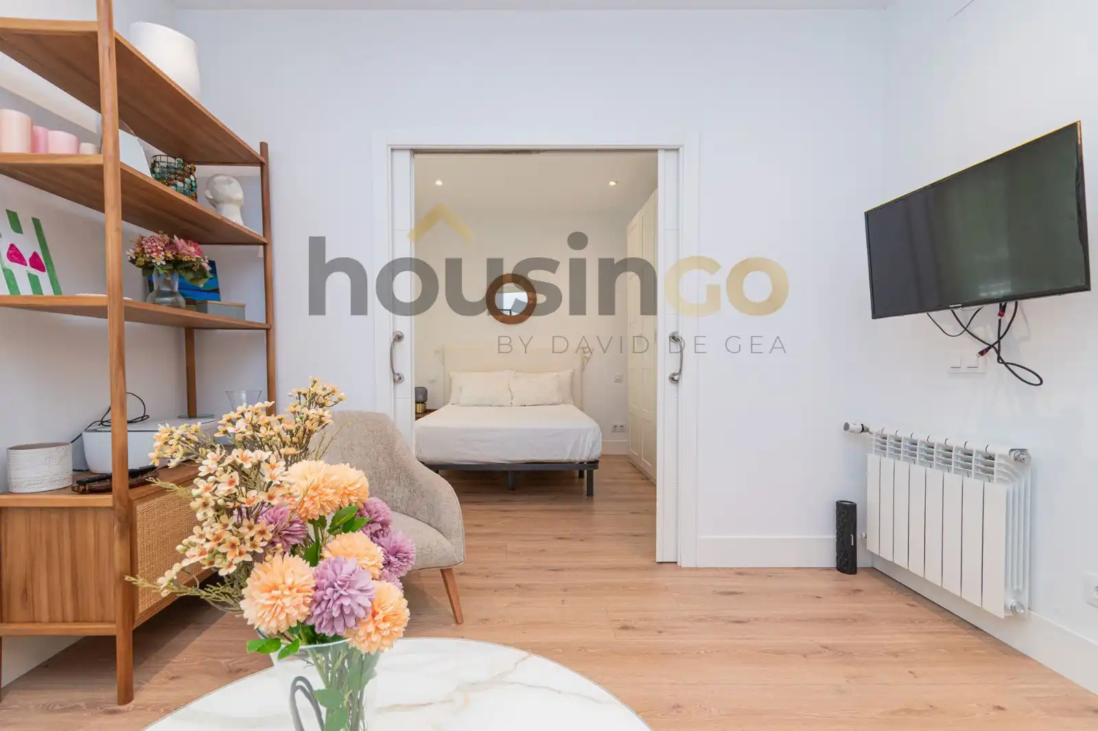 Sala de estar de Piso de alquiler en Madrid con Aire acondicionado, Calefacción y Terraza