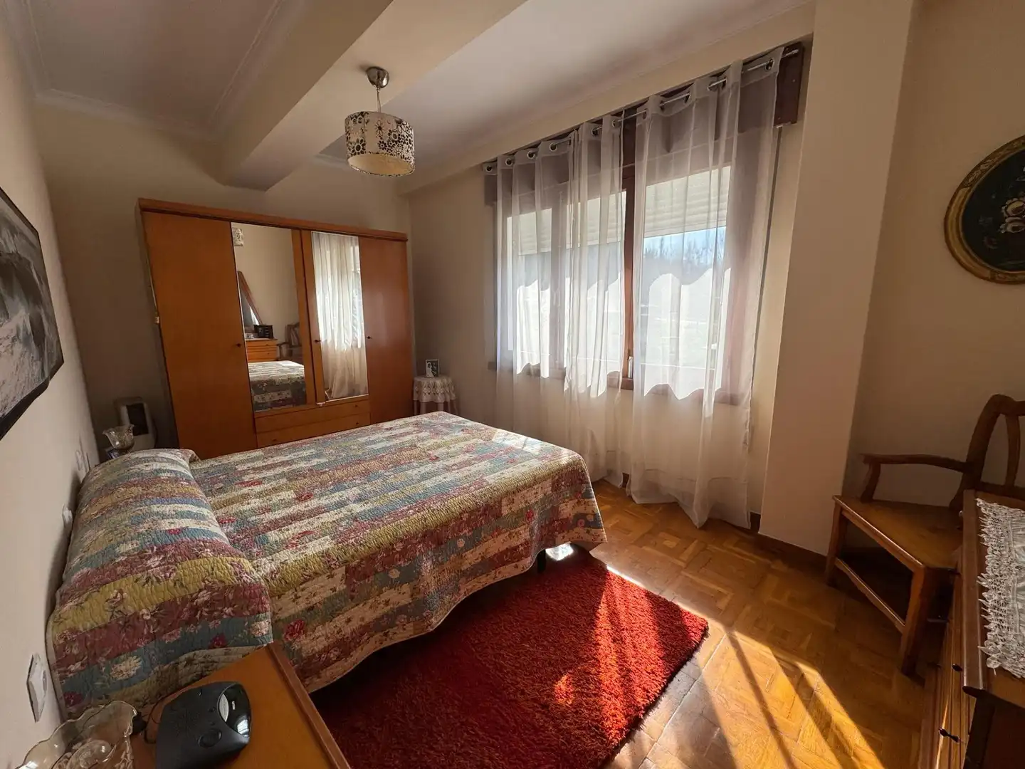 Bedroom of Flat for sale in As Nogais   with Heating, Terrace and Furnished
