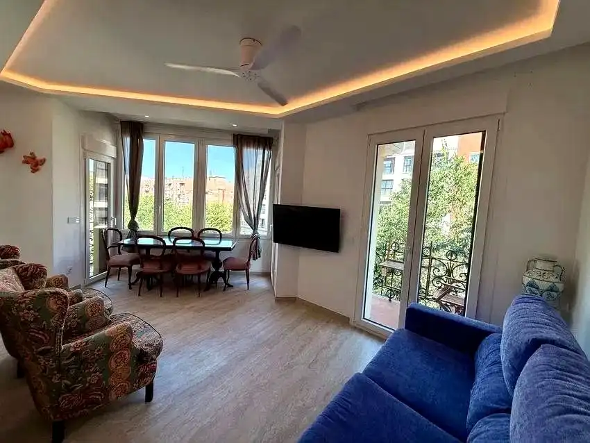 Living room of Flat for rent in Madrid  with Air Conditioner, Heating and Terrace