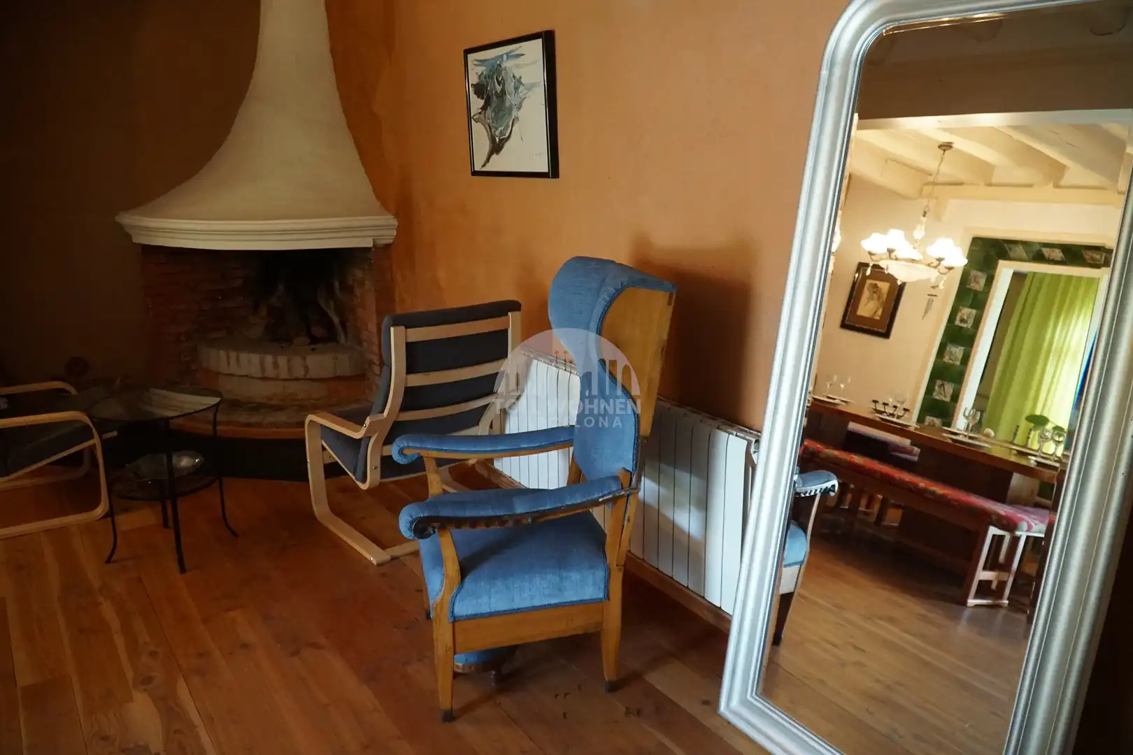 Wohnzimmer von Einfamilien-Reihenhaus zum Verkauf in Gelida mit Klimaanlage, Heizung und Terrasse